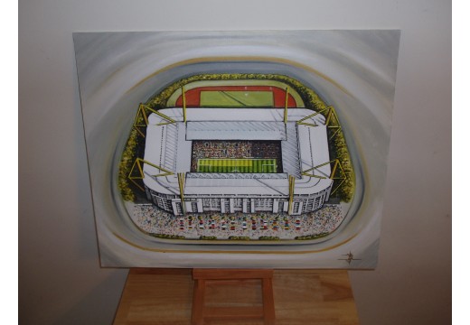 Westfalonstadion Fine Art Oil Painting - Borussia Dortmund FC